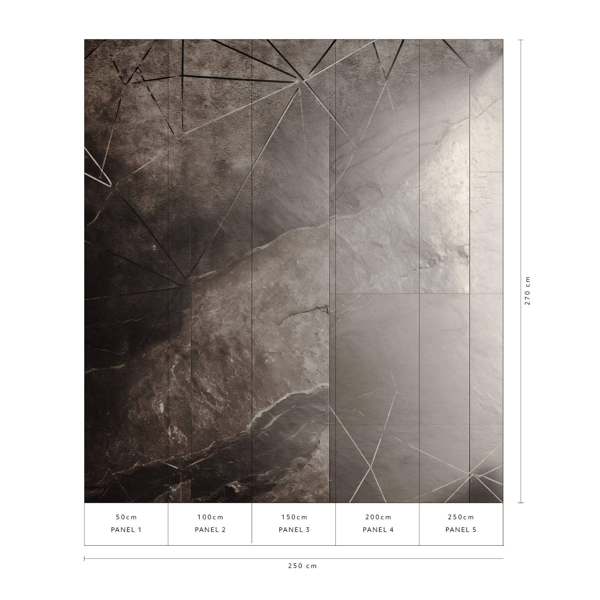 Designs Direct Crosslight Silver Wall Mural